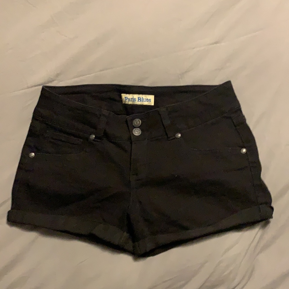 5/$25!! Paris Blues black denim shorts